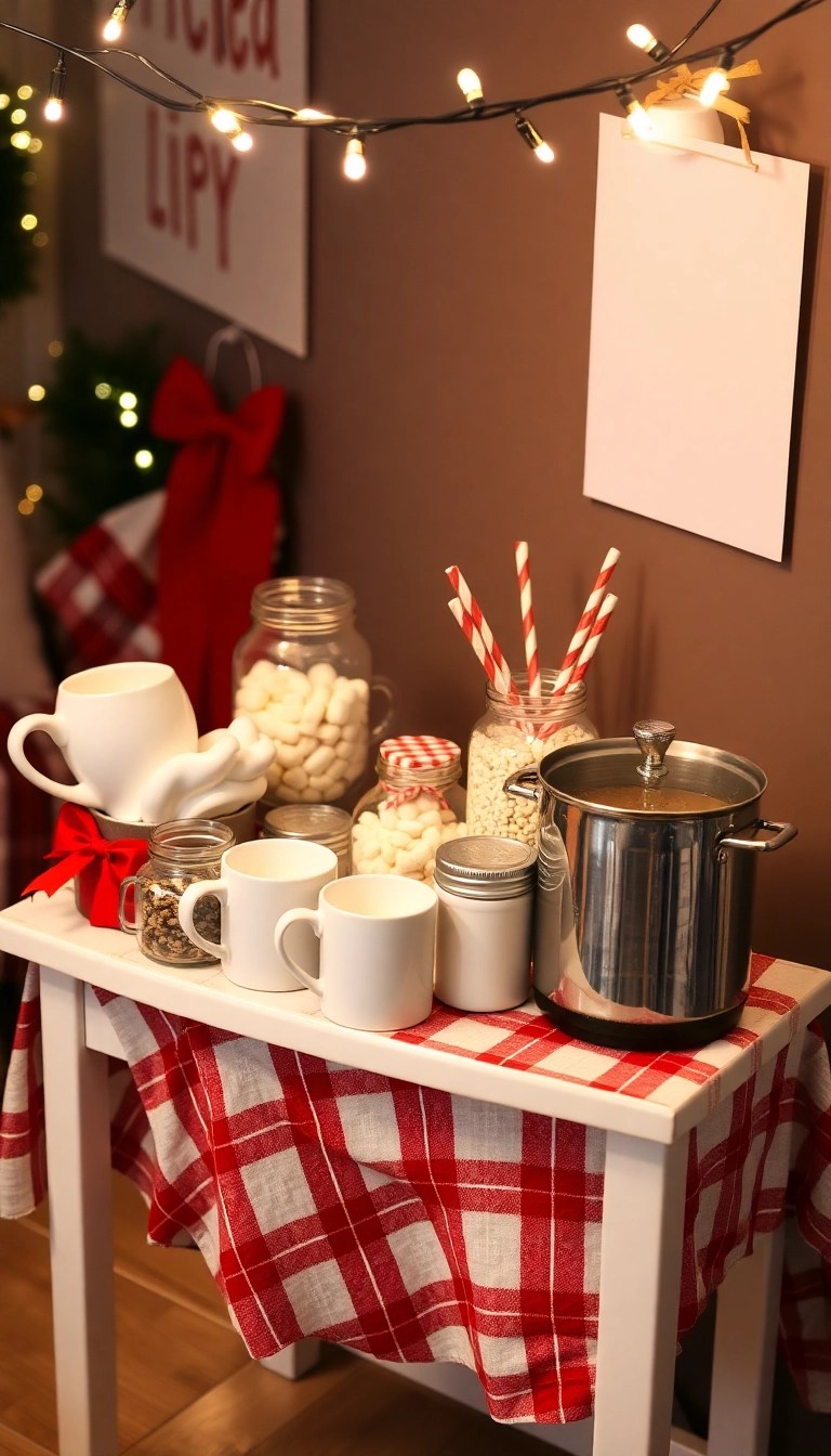 14 Cozy Christmas Decorations That'll Make Your Home Feel Like a Holiday Retreat! 🏡 - 13. Hot Cocoa Bar