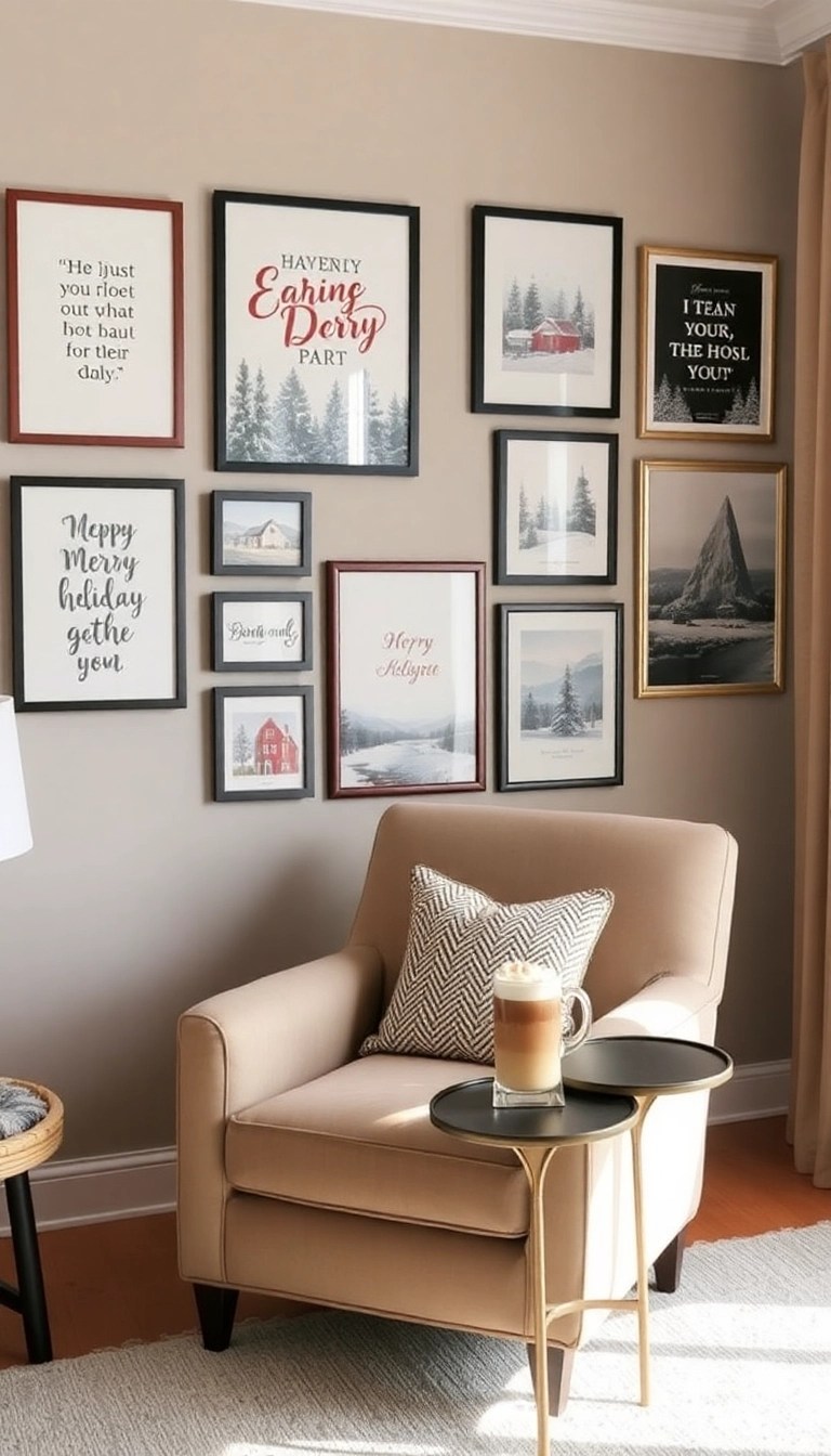 14 Cozy Christmas Decorations That'll Make Your Home Feel Like a Holiday Retreat! 🏡 - 9. Holiday-Themed Art